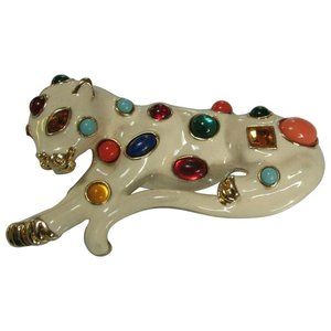 Jaguar Leopard Kenneth Jay Lane Brooch